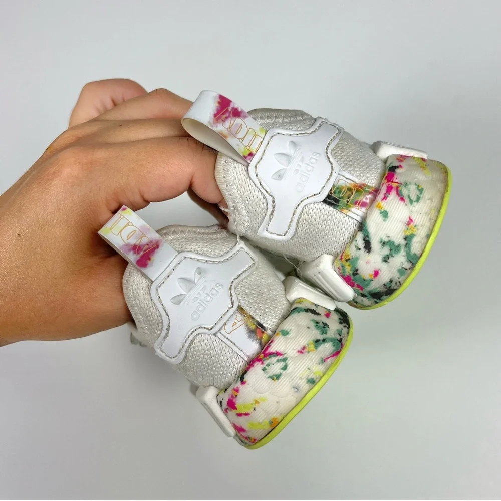 Adidas NMD R1 White Summer Toddler Sneakers
